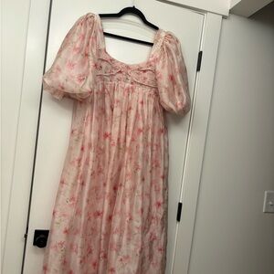 Pink floral dress (one of a kind)